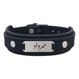 دستبند نقره مردانه ترمه ۱ مدل مهرداد کد dcsf0281